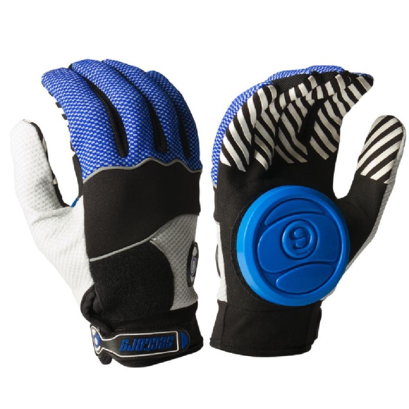 Longboard Downhill Sliding Gloves – Blue Puck S/M