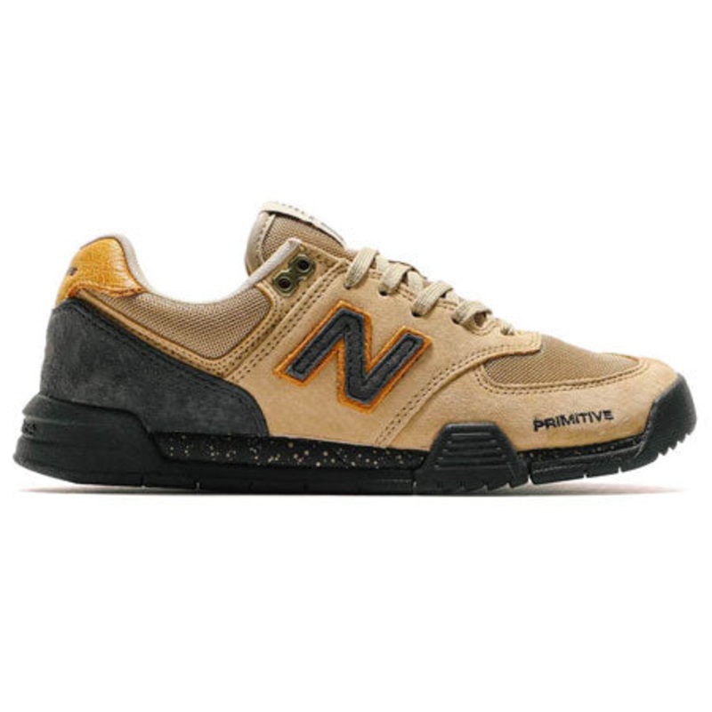 New Balance Primitive x New Balance 574 Shoes Gold/ Navy 6