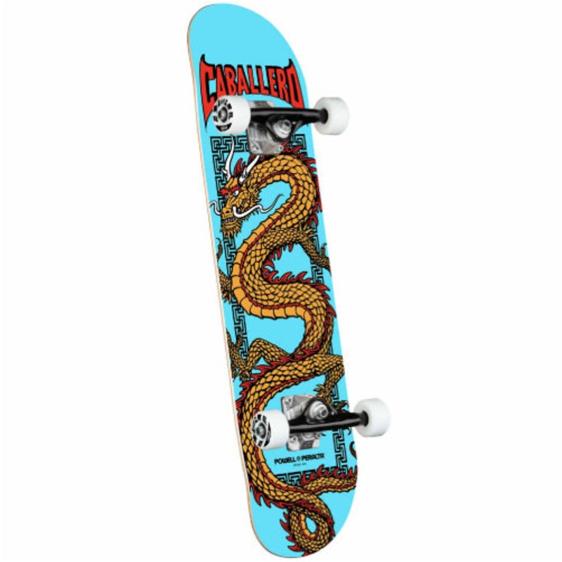 Powell Peralta Steve Caballero Chinese Dragon Complete Skateboard Light Blue 7.75″ 7.75″