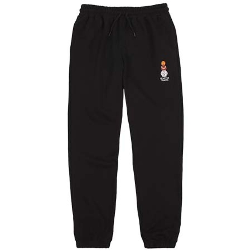 Quartersnacks Embroidered Snackman Sweatpants Black Extra Large