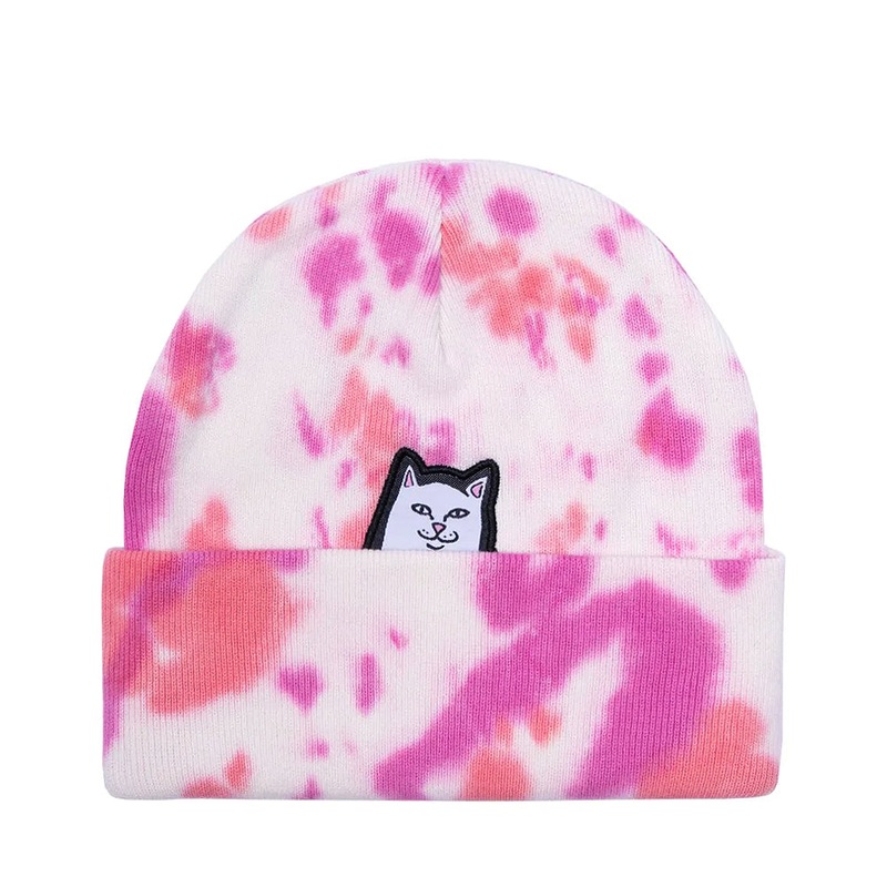 RIPNDIP Lord Nermal Beanie – Tie Dye Pink
