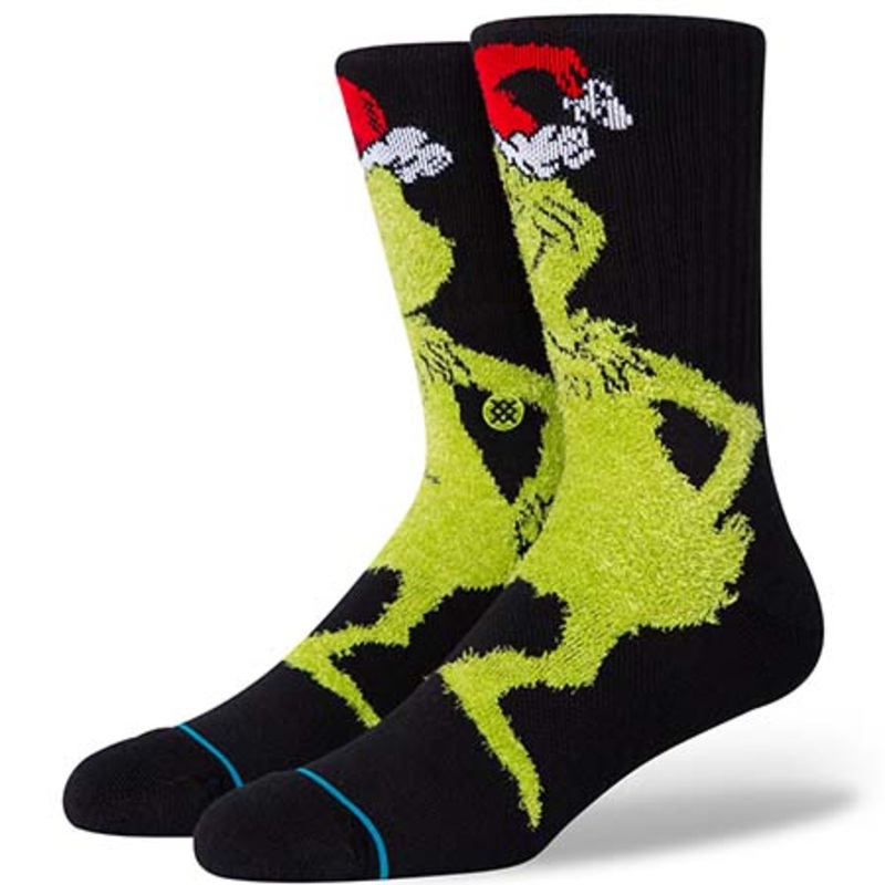 Stance Mr Grinch Crew Socks Black Large