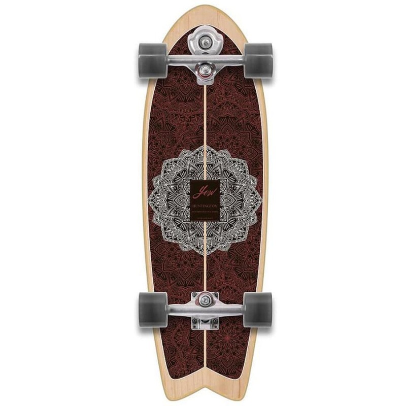 Yow Huntington Beach Power Surfing 30″ Surfskate Cruiser Longboard Complete