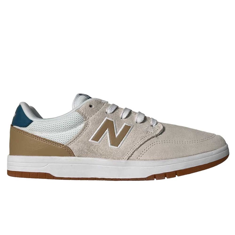 425 WCL New Balance Numeric Suede Shoes White Brown Blue 7.5