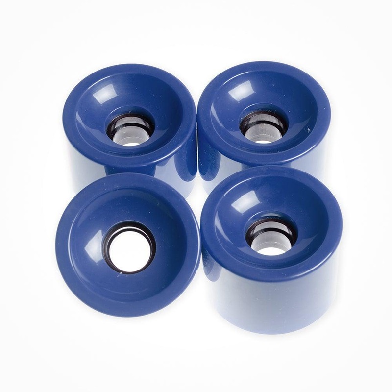 Dark Blue Square Lipped Longboard Wheels 70mm x 80a