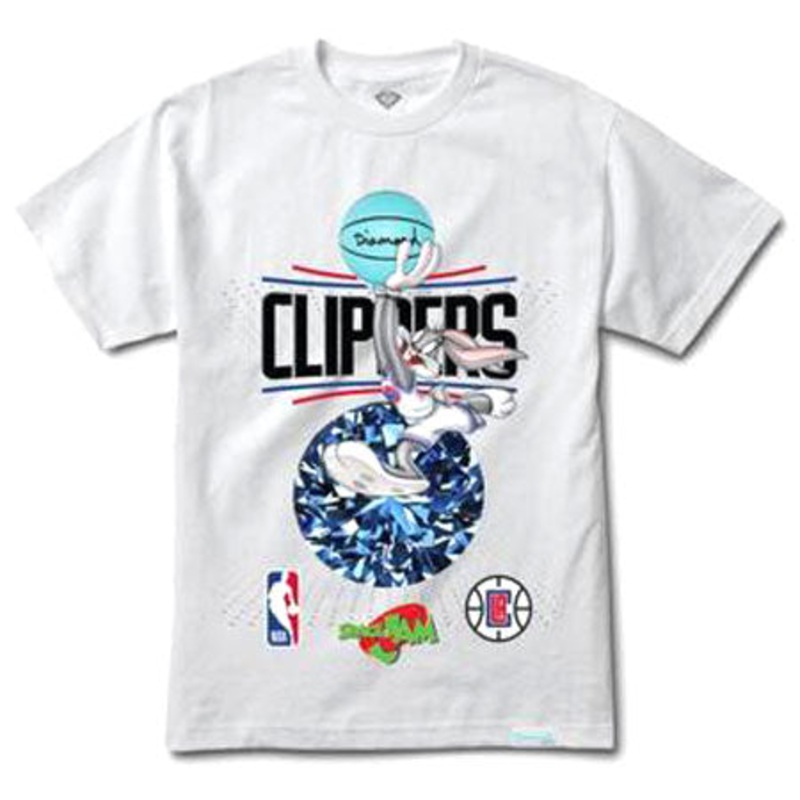 Diamond Diamond x Space Jam Los Angeles Clippers T Shirt White Medium