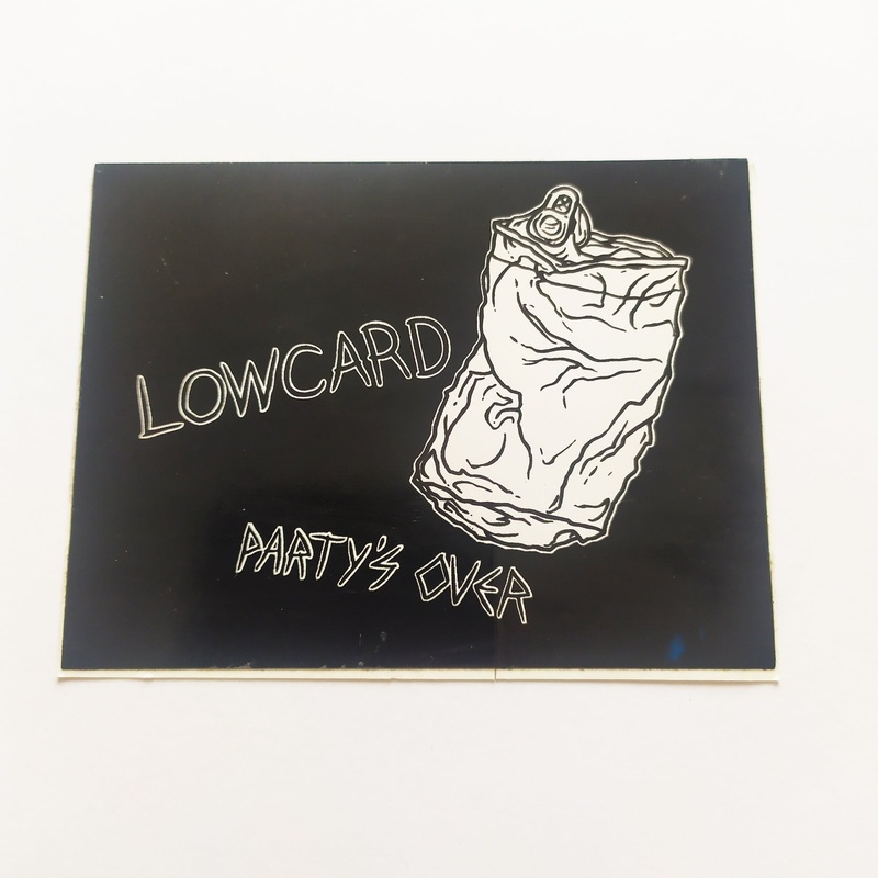 Lowcard Magazine Skateboard Sticker “Party’s Over”