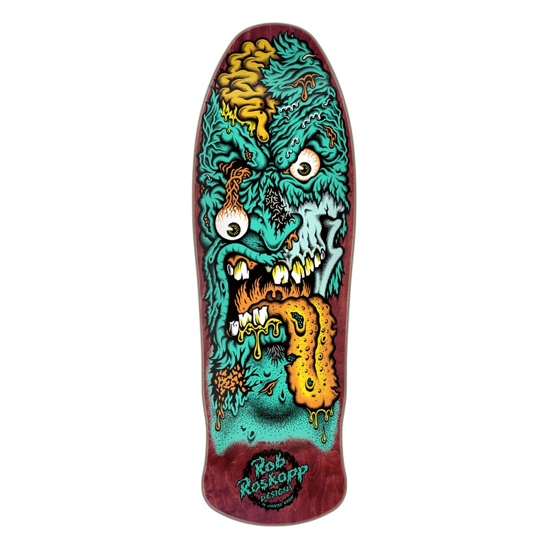 **Pre-Order** Santa Cruz Roskopp Face 2 Burgundy Stain 9.9″ Skateboard Deck