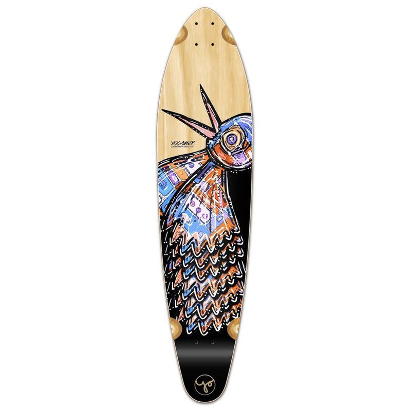 Punked Kicktail Longboard Deck – The Bird Natural Deck