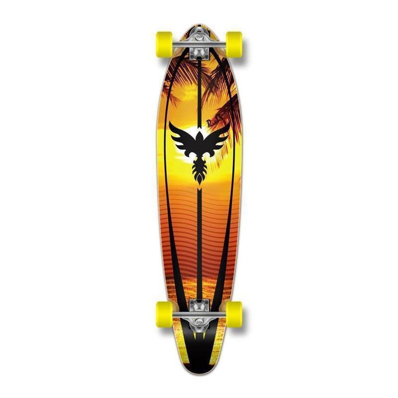 Punked Kicktail Sunset 40″ Longboard Complete Complete