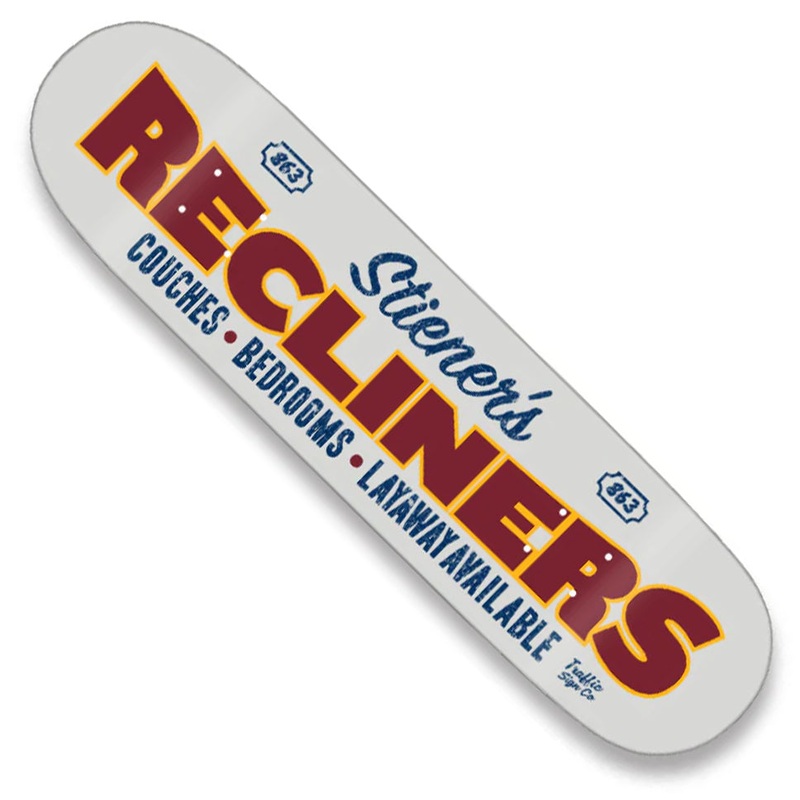 Traffic Skateboards Stieners Recliners Deck Multicolor 8.25 x 31.8 WB:14.25