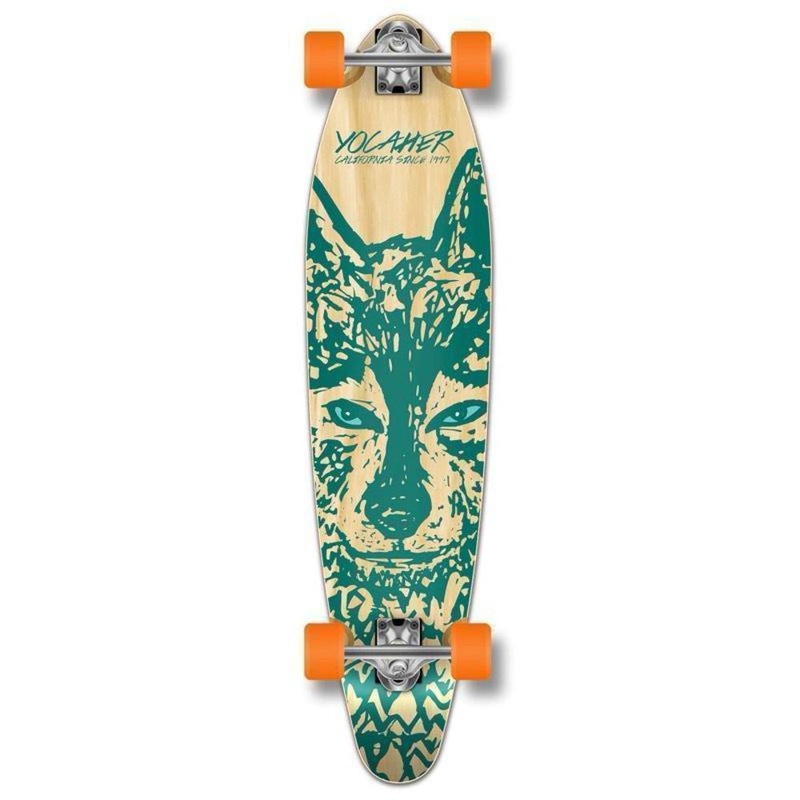 Wolf 40″ Kicktail Longboard from Punked – Complete Complete