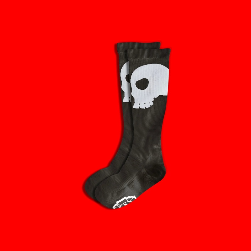 Compression Socks: SKULL (Black) S