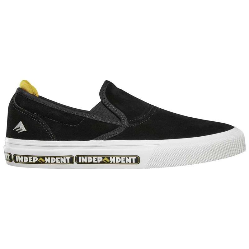 Emerica x Independent Wino Skate Shoes – Black/White 8 Black/White