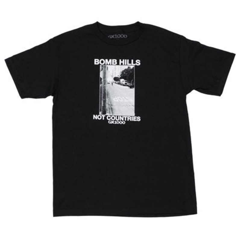 GX1000 Bomb Hills Not Countries T Shirt Black Extra Large