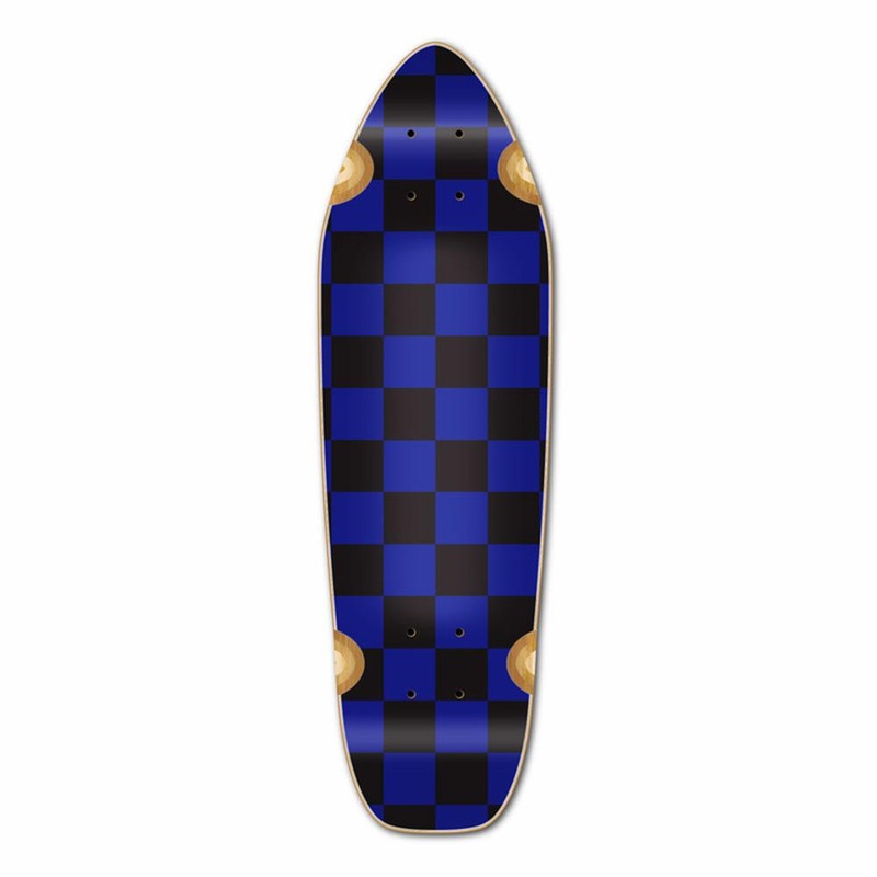 Punked Mini Cruiser Deck – Checker Blue Deck