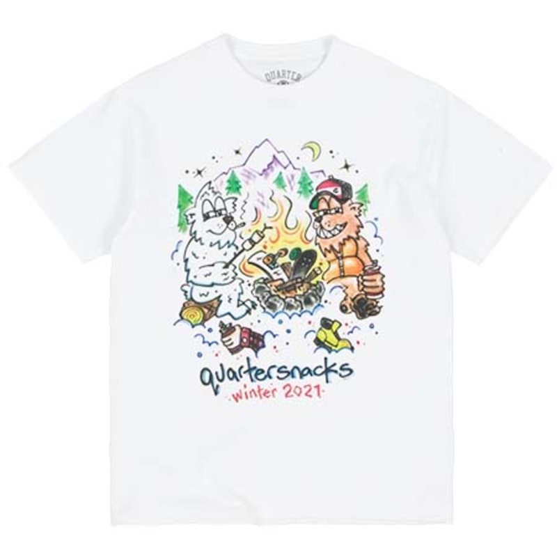 Quartersnacks Winter 2021 Airbrush T Shirt White Medium