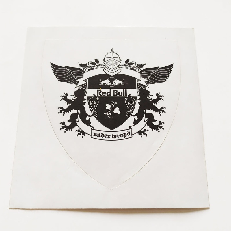 Red Bull – Under Wraps Skateboard Sticker – 8.5cm high approx