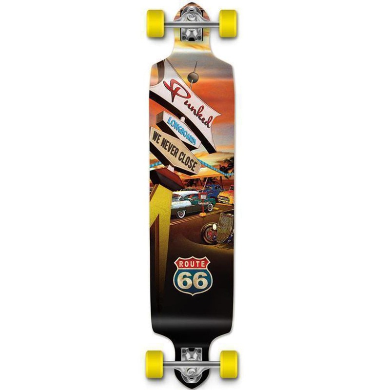 Route 66 Punked Diner Drop Down Longboard 41″ Complete