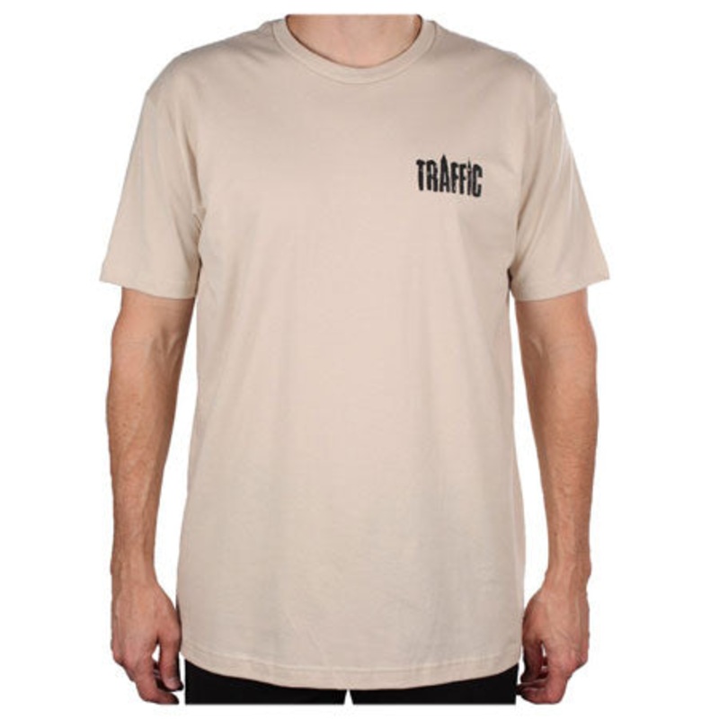 Traffic Skateboards Wasteland T Shirt Cream Extra Large