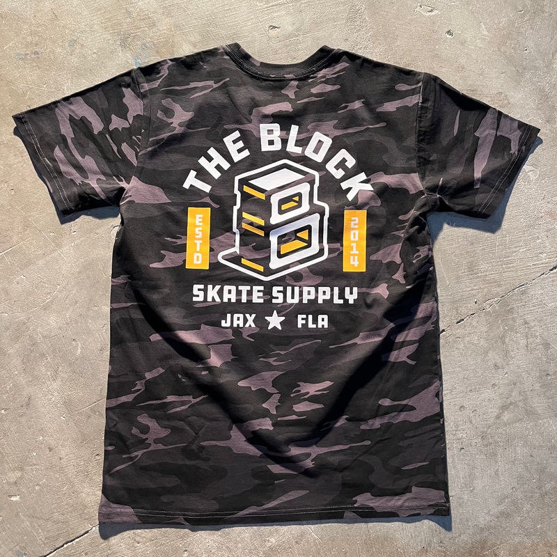 Block – Another Roots Logo T-Shirt – Camo XS