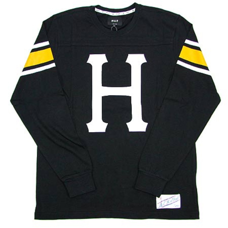 HUF Home Field Long Sleeve Shirt Black Medium