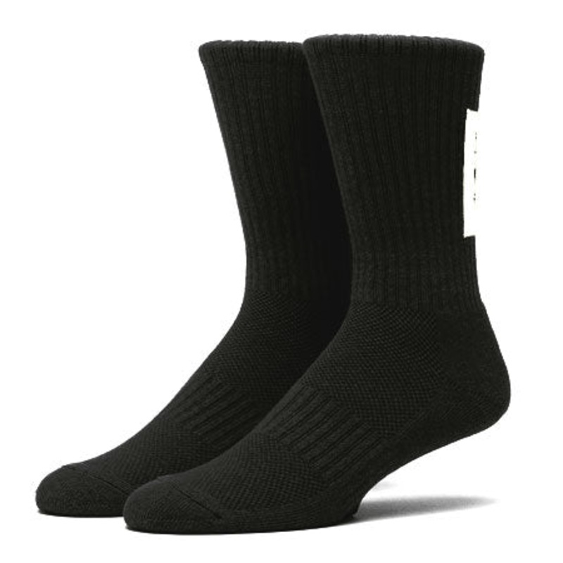 HUF Performance Bar Logo Crew Socks Black One size fits all