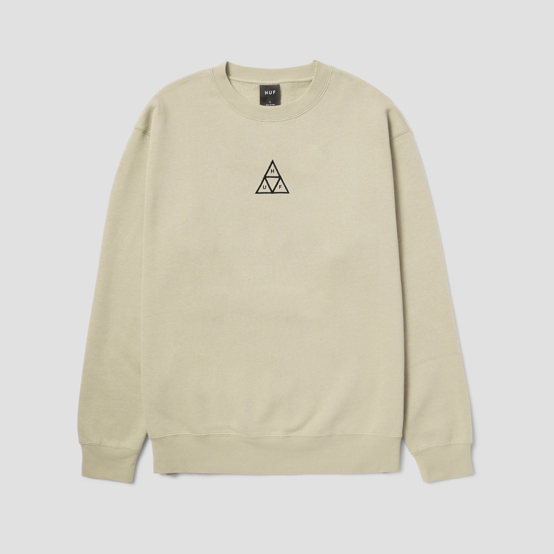 HUF Set Triple Triangle Crewneck Stone Small