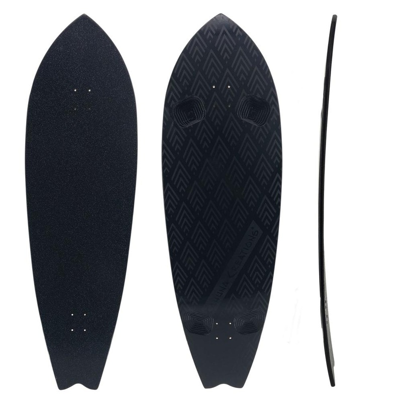 Kahuna Creations Shaka Stealth 46″ Surfskate Longboard Deck Deck