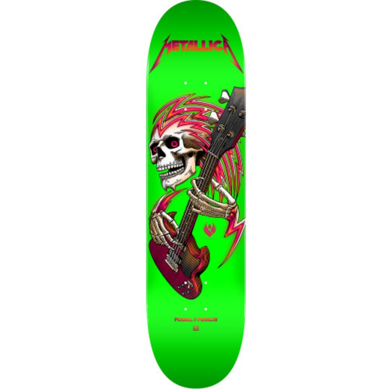 Powell Peralta X Metallica Collab Flight Skateboard Deck Lime Green 9.0″ 9.0″