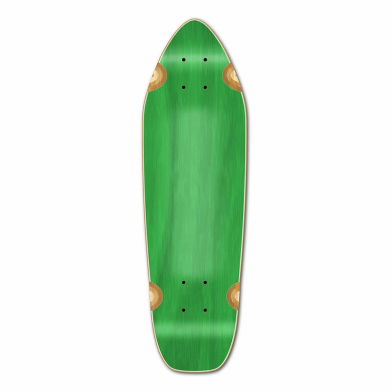 Punked Mini Cruiser Blank Deck – Stained Green Deck
