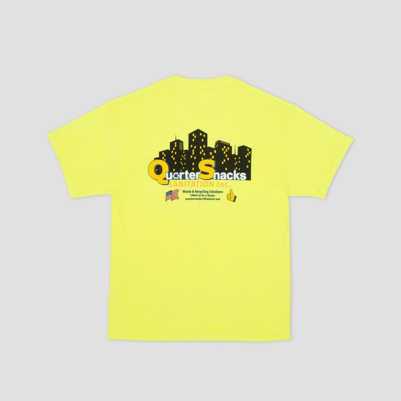 Quartersnacks Sanitation T-Shirt Neon Yellow Small