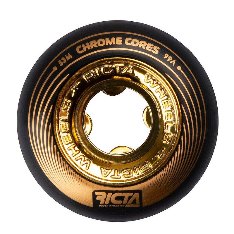 Ricta Wheels Chrome Core 99a 53mm – Black / Gold