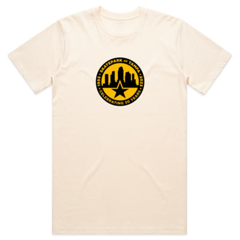 Skatepark of Tampa Circle City 30 Year T Shirt Cream Small