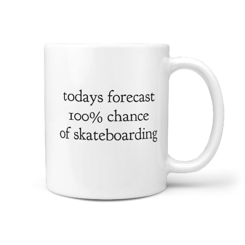 Todays Forecast 100% chance of skateboarding – Mug