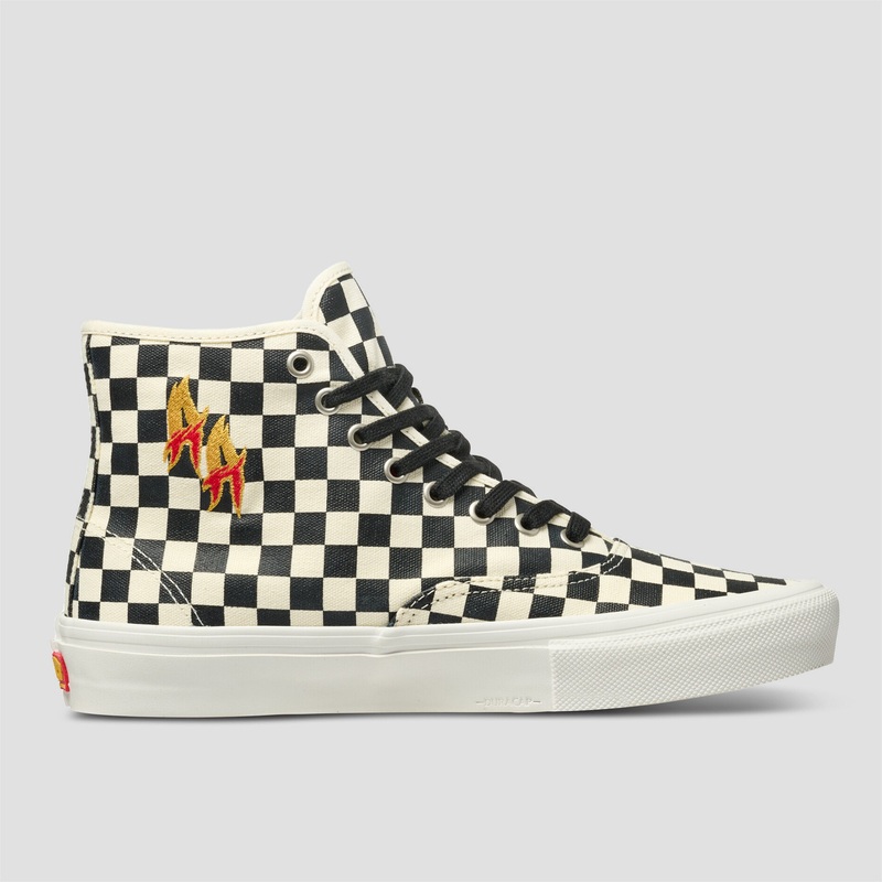 Vans Skate Authentic High Andrew Allen Skate Shoes Checkerboard UK7