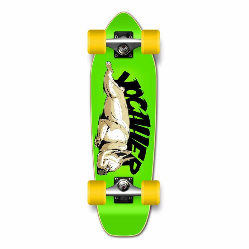 Yocaher Lazy French Bulldog 27″ Mini Cruiser Skateboard Longboard Complete
