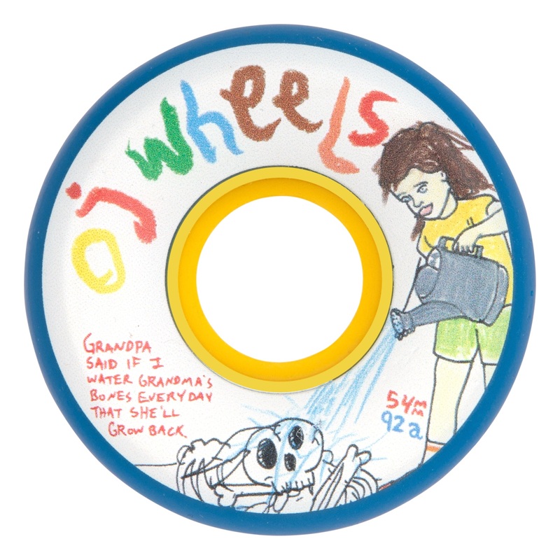 54mm Porous Walker Grandmas Keyframe 92a OJ Skateboard Wheels Blue 54mm