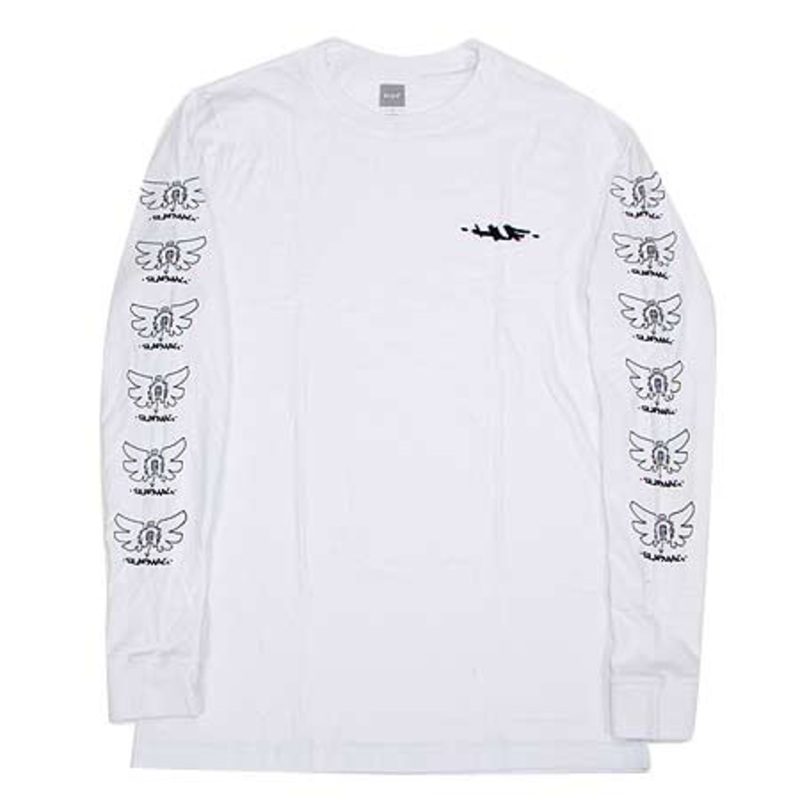 HUF HUF x SLAP Butterfly Long Sleeve T Shirt White Large