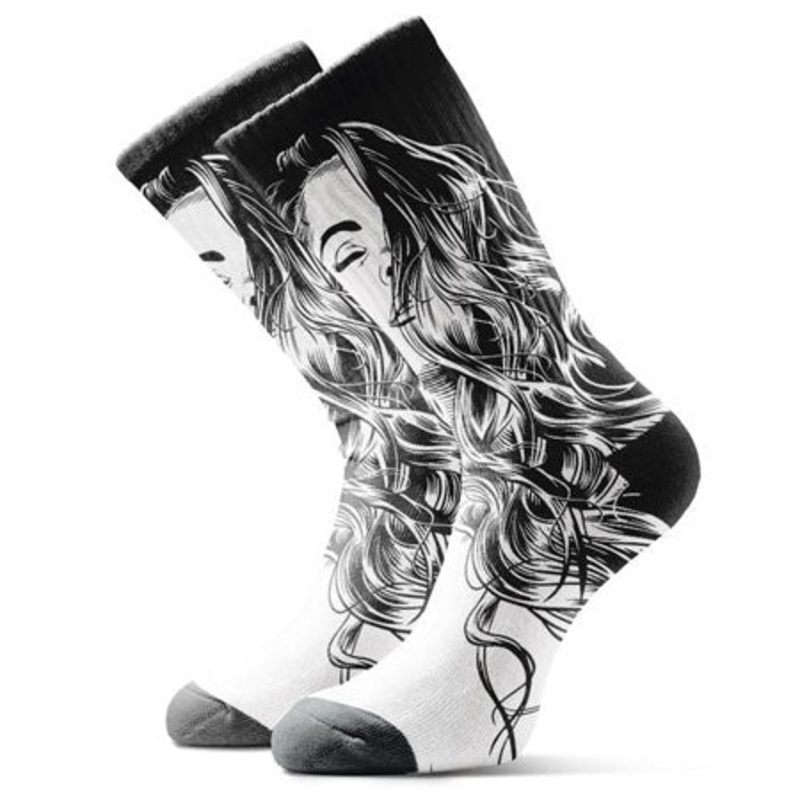 Primitive Skateboarding Sabine Crew Socks Black/ White One size fits all