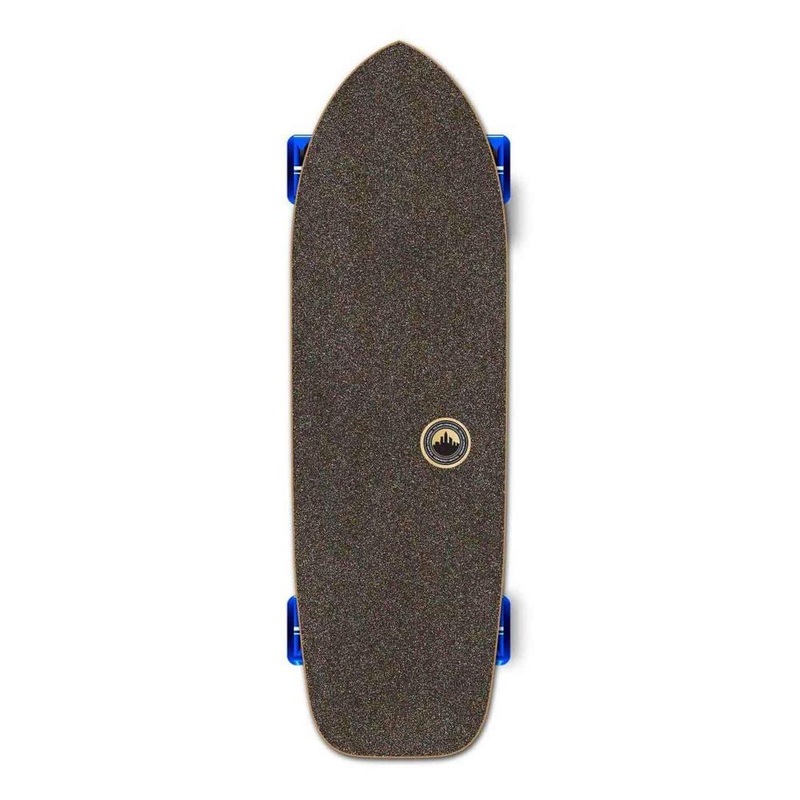 Punked Old School Longboard Complete – White Digital Wave Complete