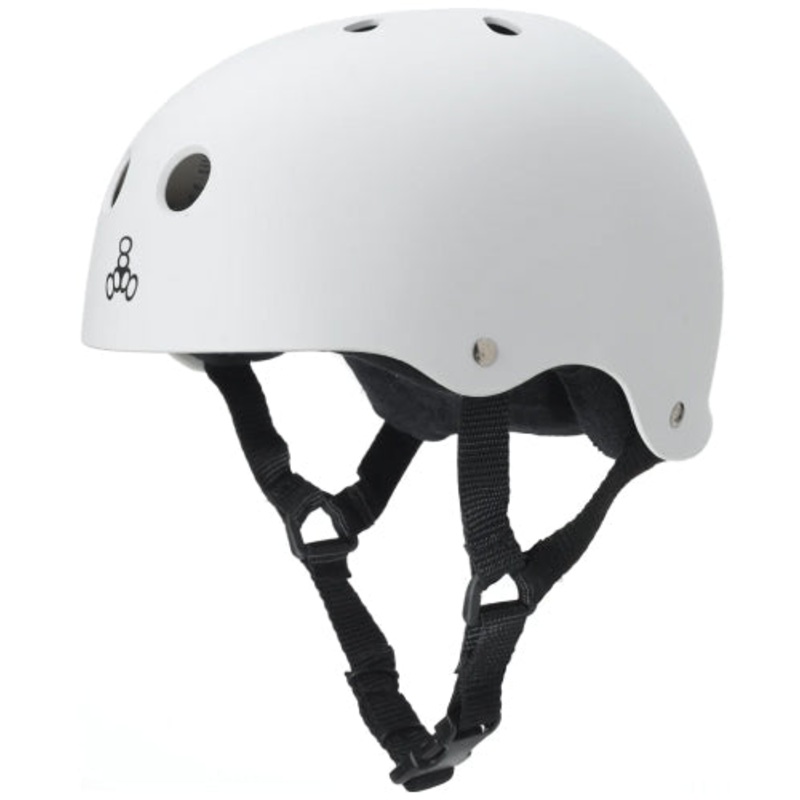 Triple Eight Sweatsaver Helmet – White Rubber Small