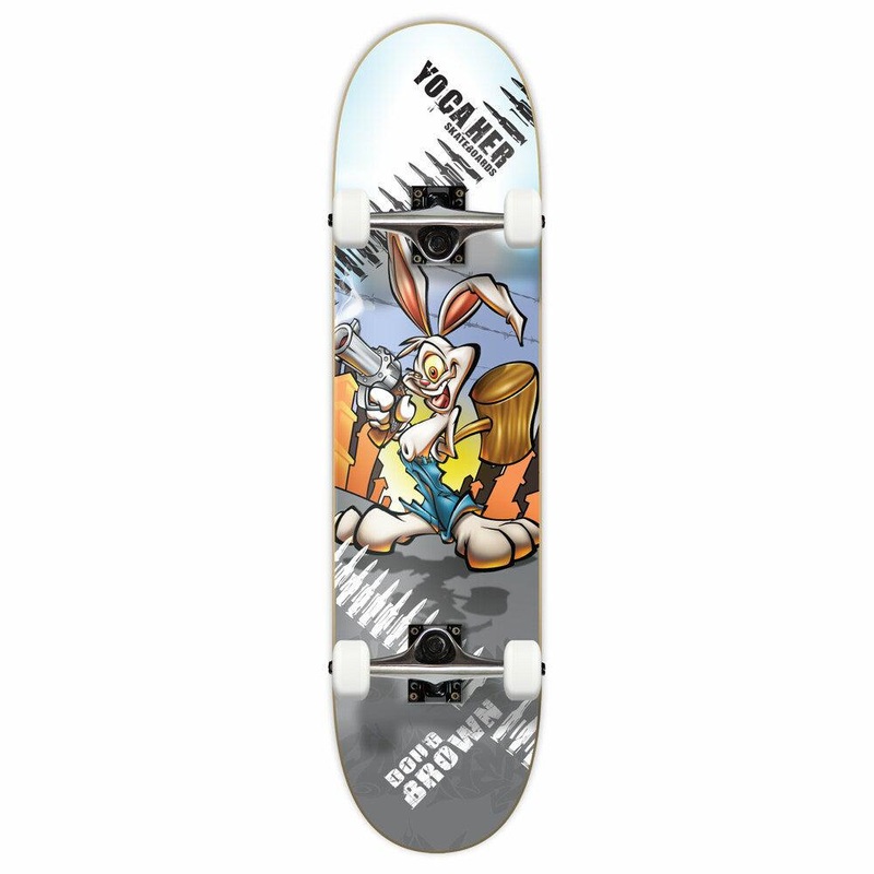 Yocaher Radical Rabbit 7.75″ Skateboard Complete Complete