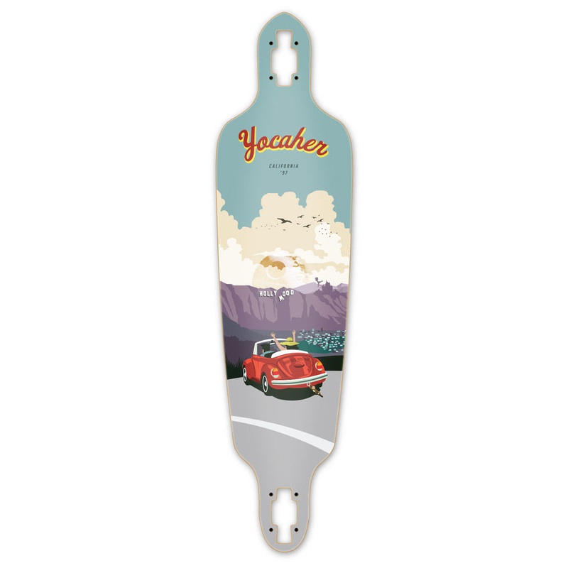 Yocaher VW Beetle Red 41″ Drop Through Longboard Deck