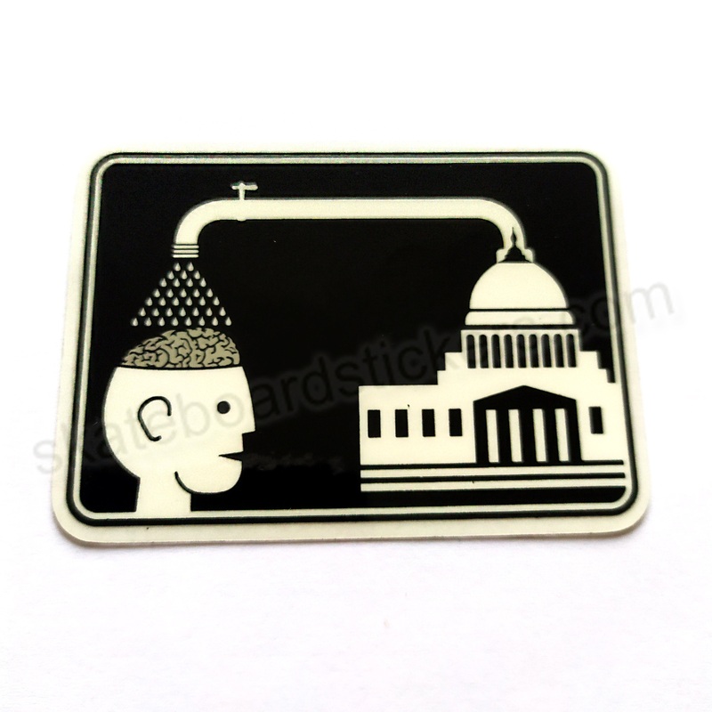 Alien Workshop Skateboard Sticker – Brainwash – 8cm across approx