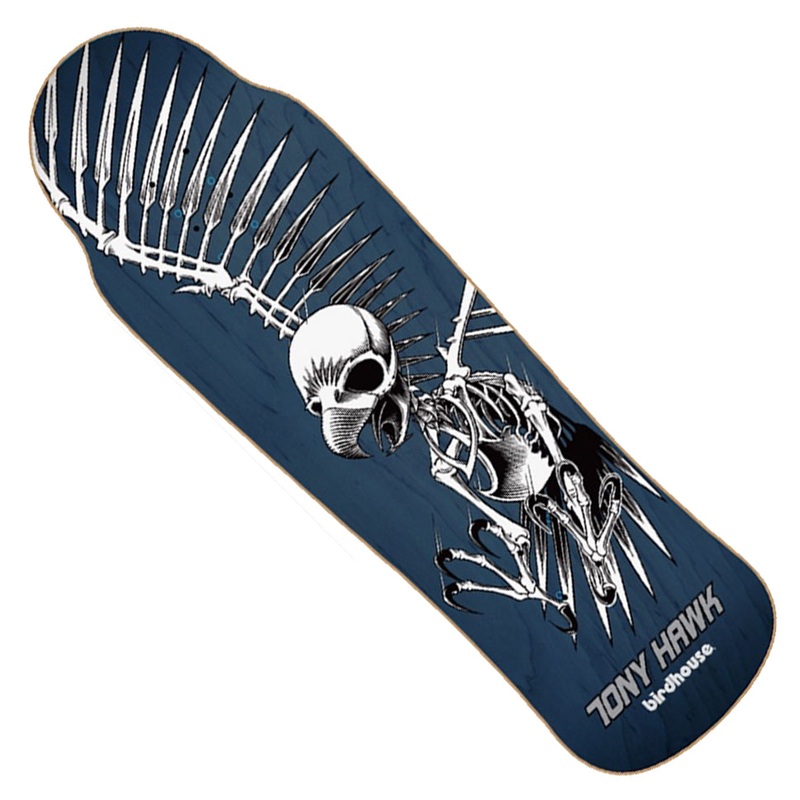 Birdhouse Tony Hawk Full Skull 2 Shaped Deck Blue 9.75 x 32 WB:15.75