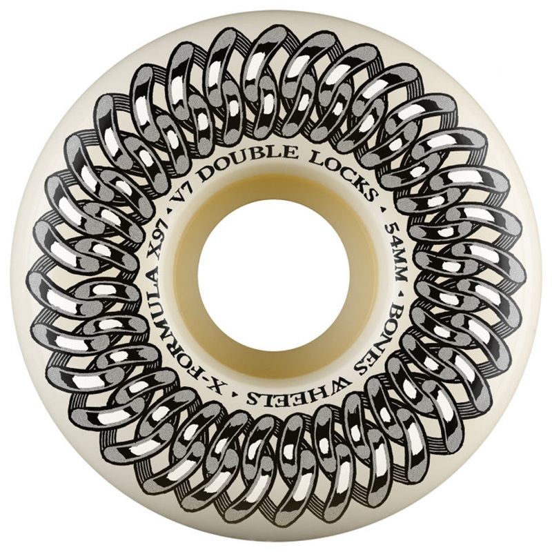 Bones Wheels Double Lock X-Formula V7 97A Wheels White 54mm