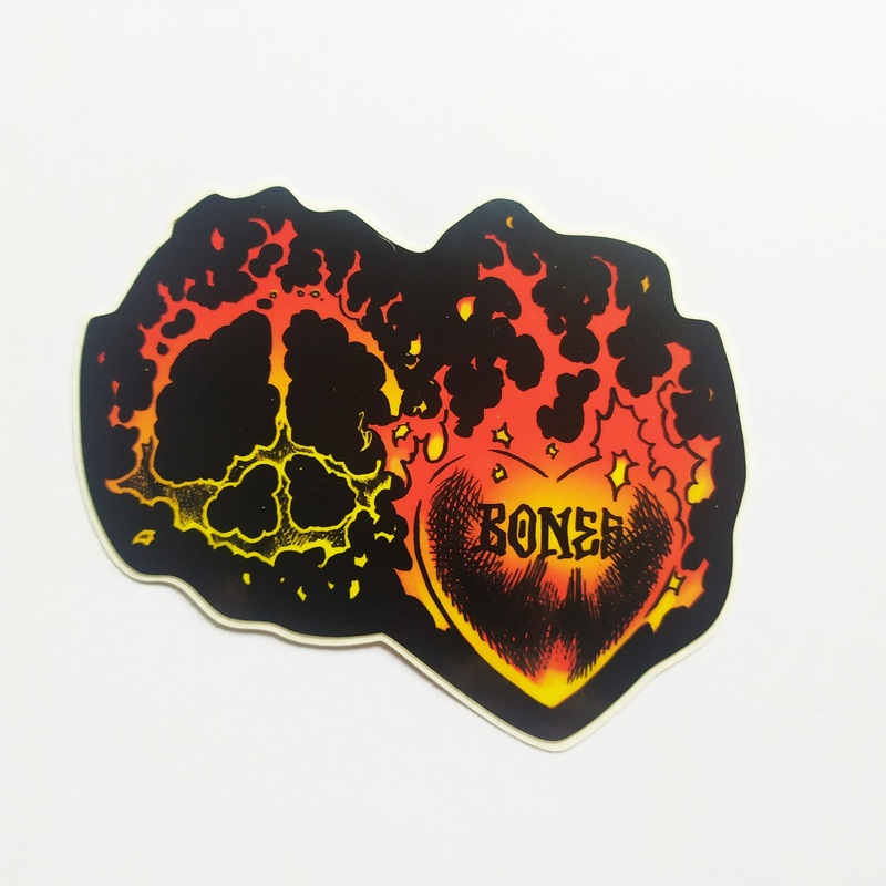Bones Wheels – Peace and Love Skateboard Sticker