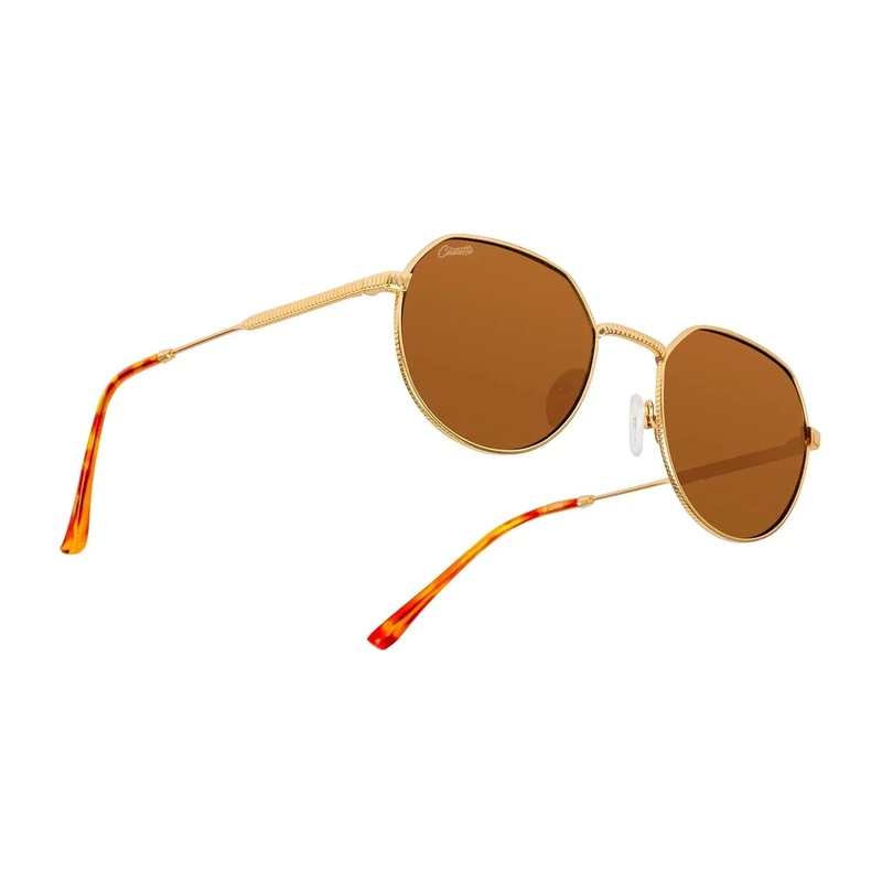 Cassette Melody Sunglasses Gold/Blonde Tortoise/Brown Lens