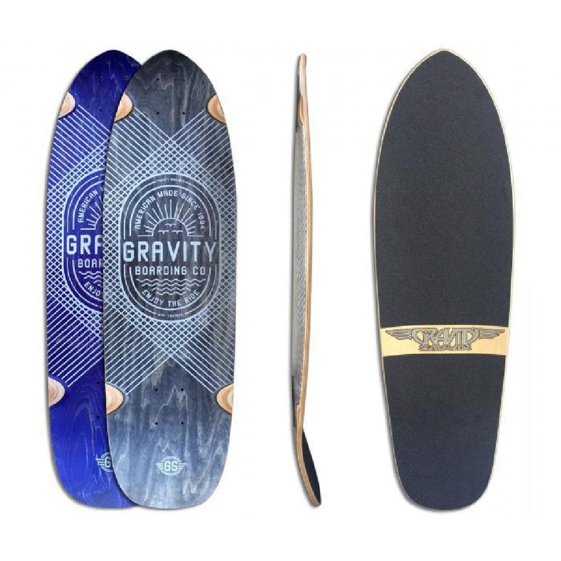 Gravity Enjoy The Ride Mini Cruiser Longboard Deck 29″ Gray